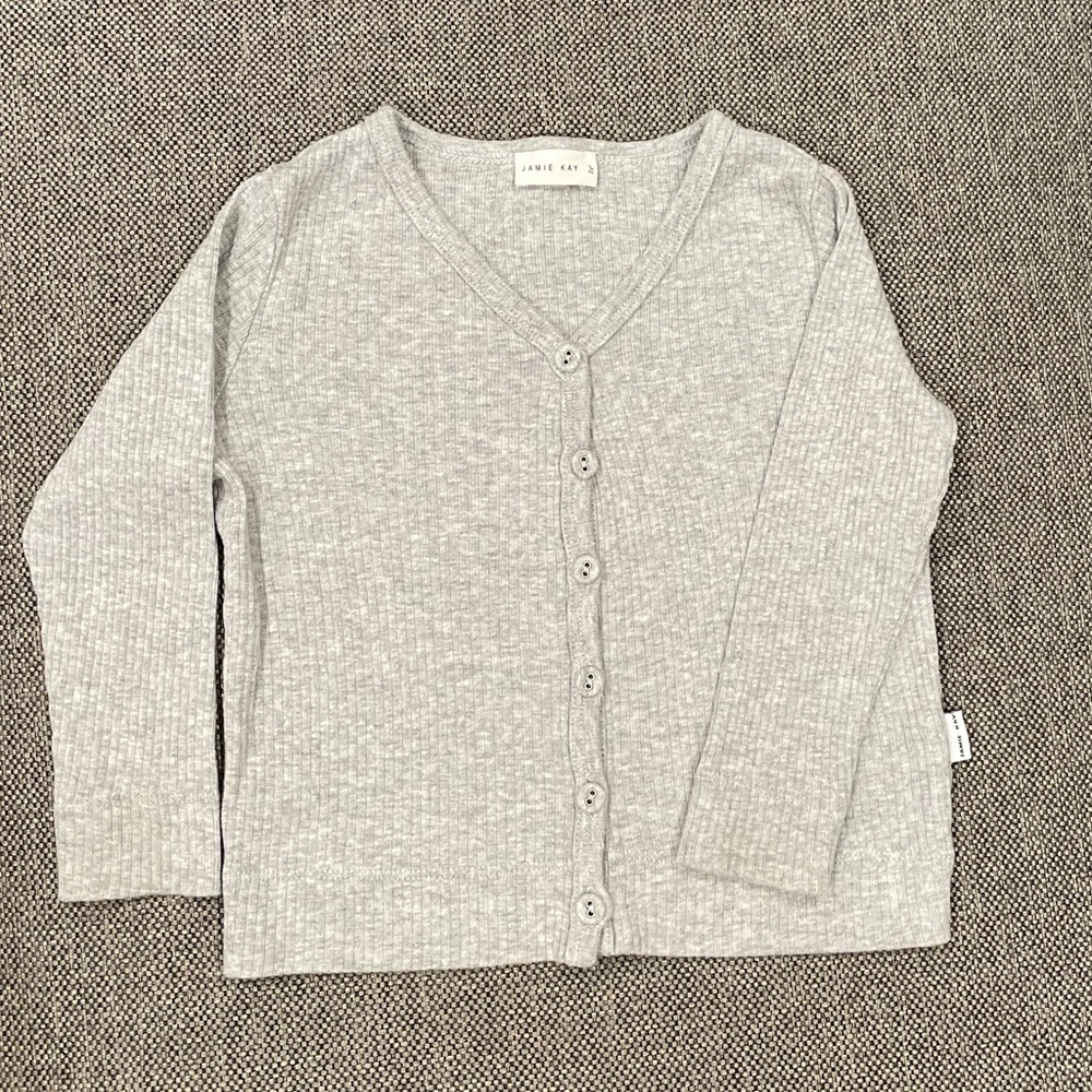Jamie Kay Organic Henley Cardigan. Size 2Y. Excellent Condition! Like new!